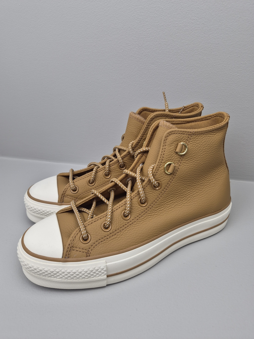 New Chuck Taylor All Star Lift Platform Glam Leather women's size 9 - Picture 4 of 12